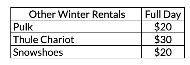 Trail Sports - Cross-Country Ski Rentals